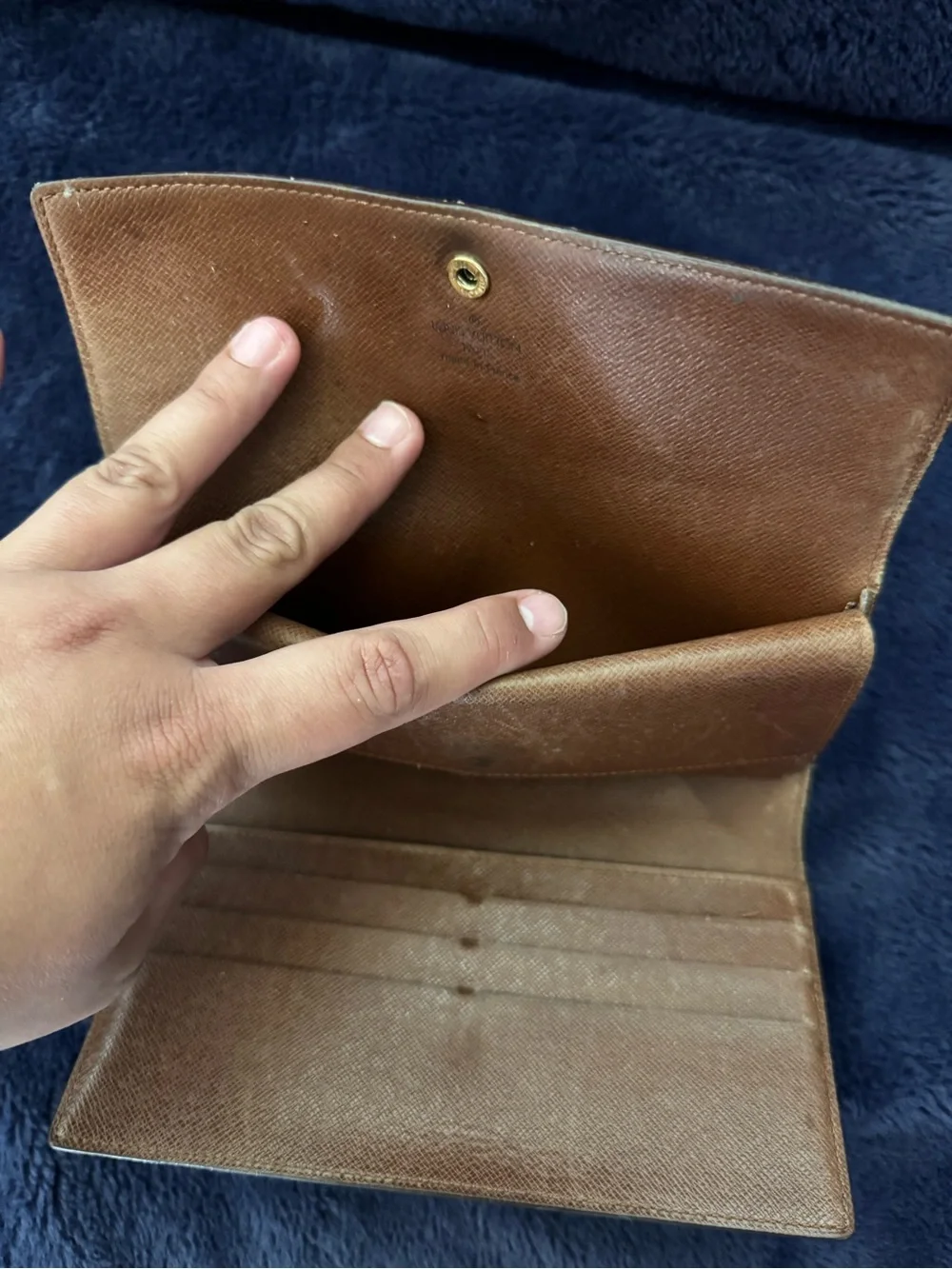 Authentic 1996 Louis Vuitton Brown Monogram Continental Wallet